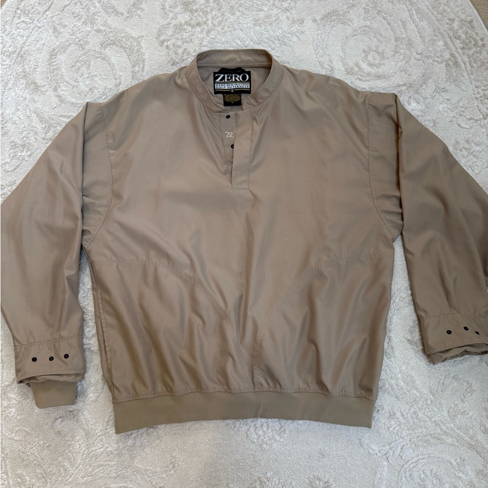 Zero Restriction Golf Pullover Jacket XL‎ Beige Longmeadow Country Club